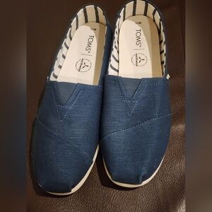 TOMS Mens Alpargata Navy, Size 11 EUC